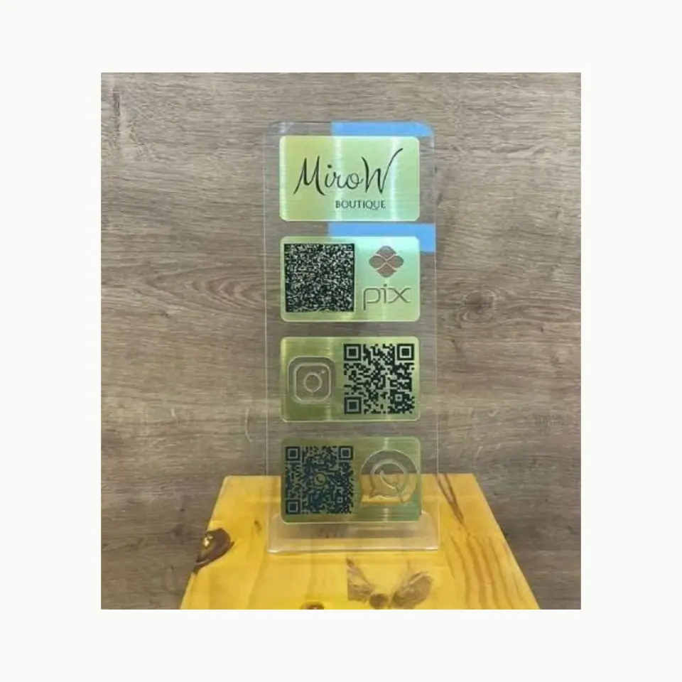 Placa personalizada de acrílico